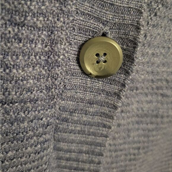 J. Jill Blue Long Fit Button Up Sweater Cardigan. L - Picture 8 of 10